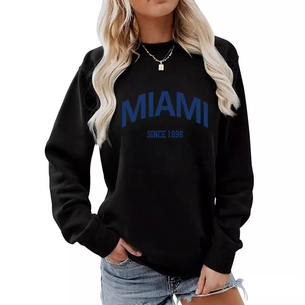 Sweatshirt round neck MIAMI print