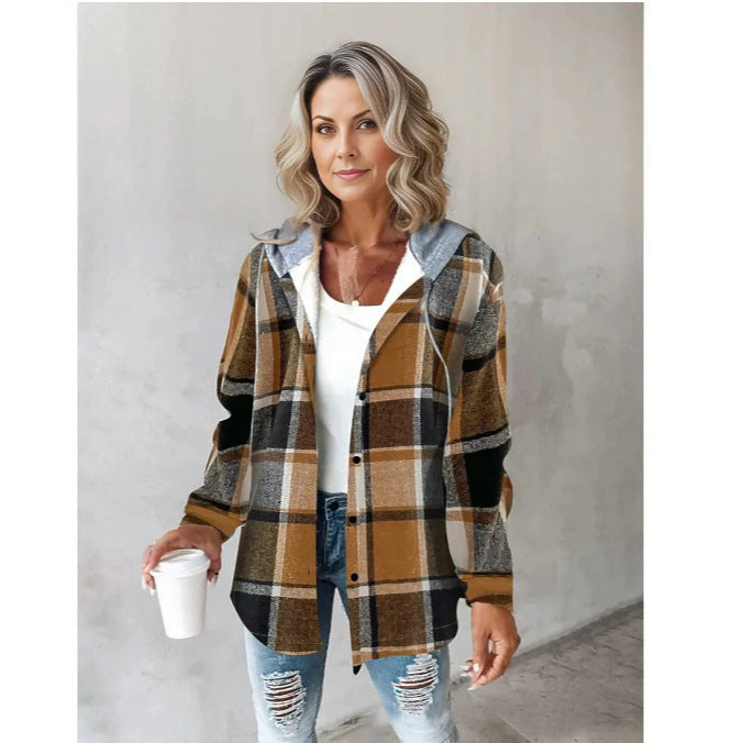 Women’s Oversized Plaid Jacket – Chic Autumn & Winter Layering Style