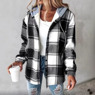 Women’s Oversized Plaid Jacket – Chic Autumn & Winter Layering Style