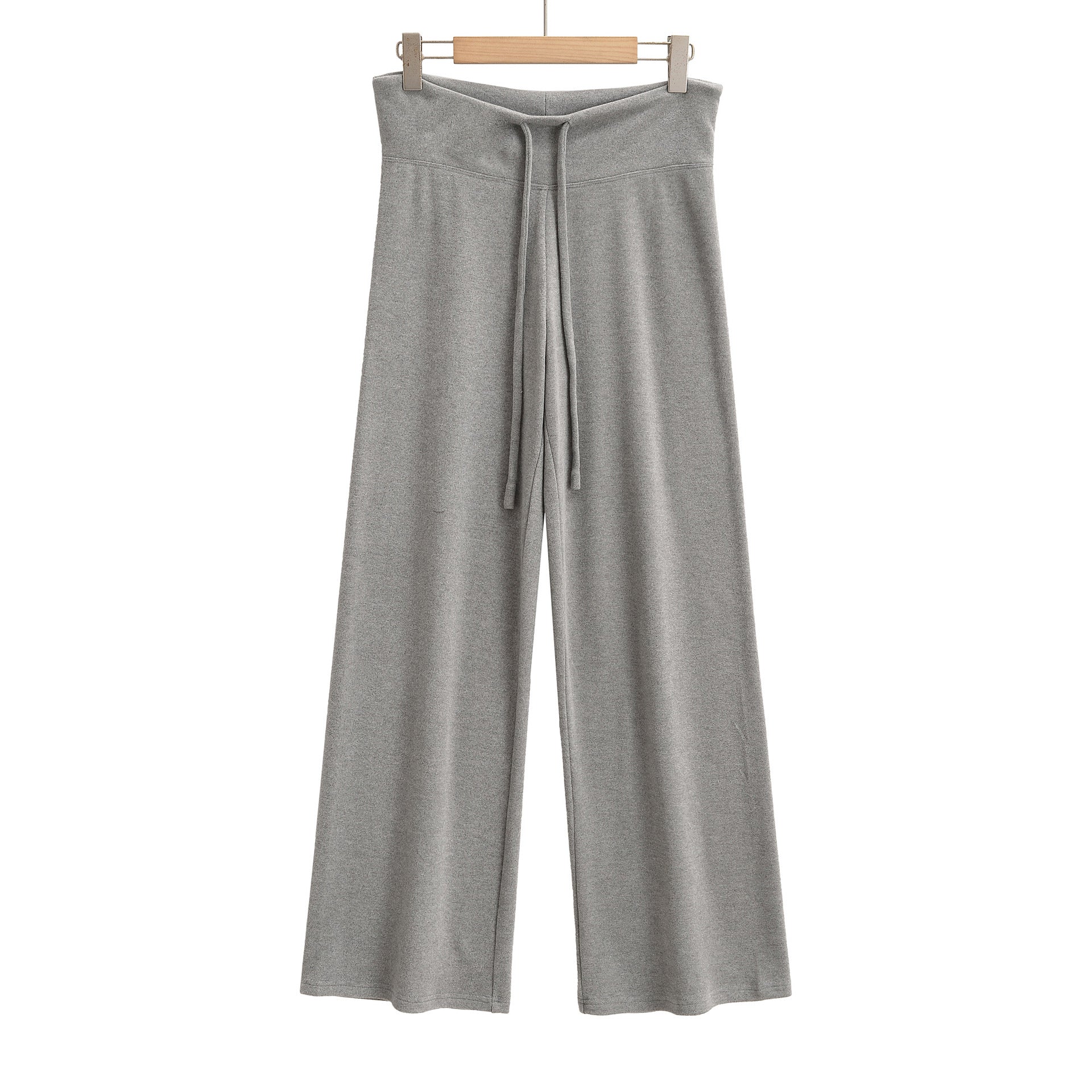 Drawstring loose wide leg straight leg pants - La Charlottes
