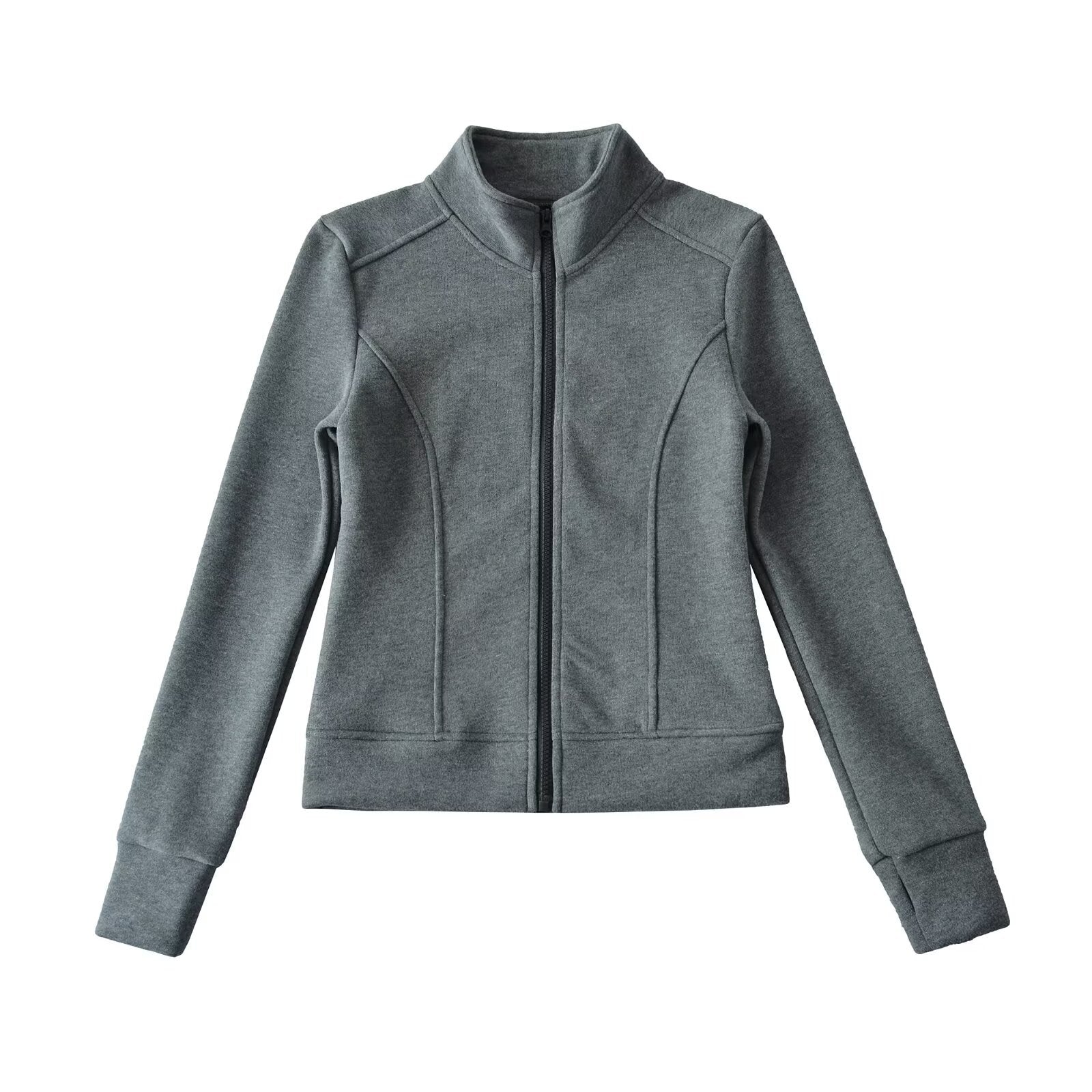 Luxury Stand-Up Collar Hoodie | Slim Fit Zipper Jacket