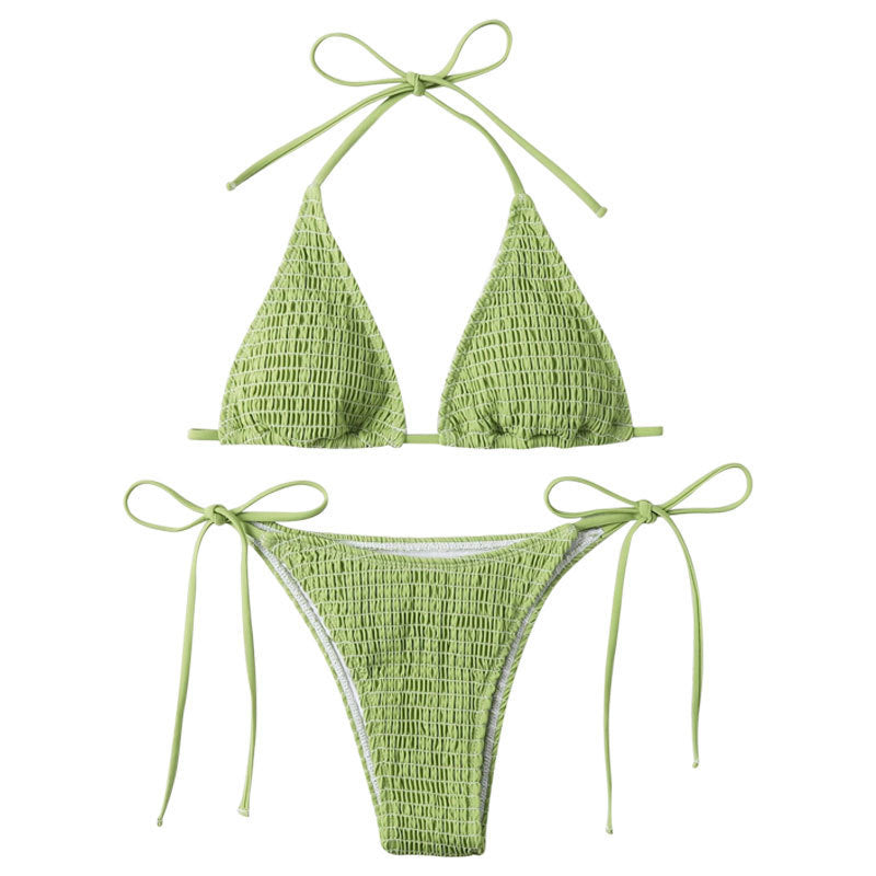 Turn heads with our Printed Lace-Up Triangle Bikini, designed for women who love confidence and style. - La Charlottes