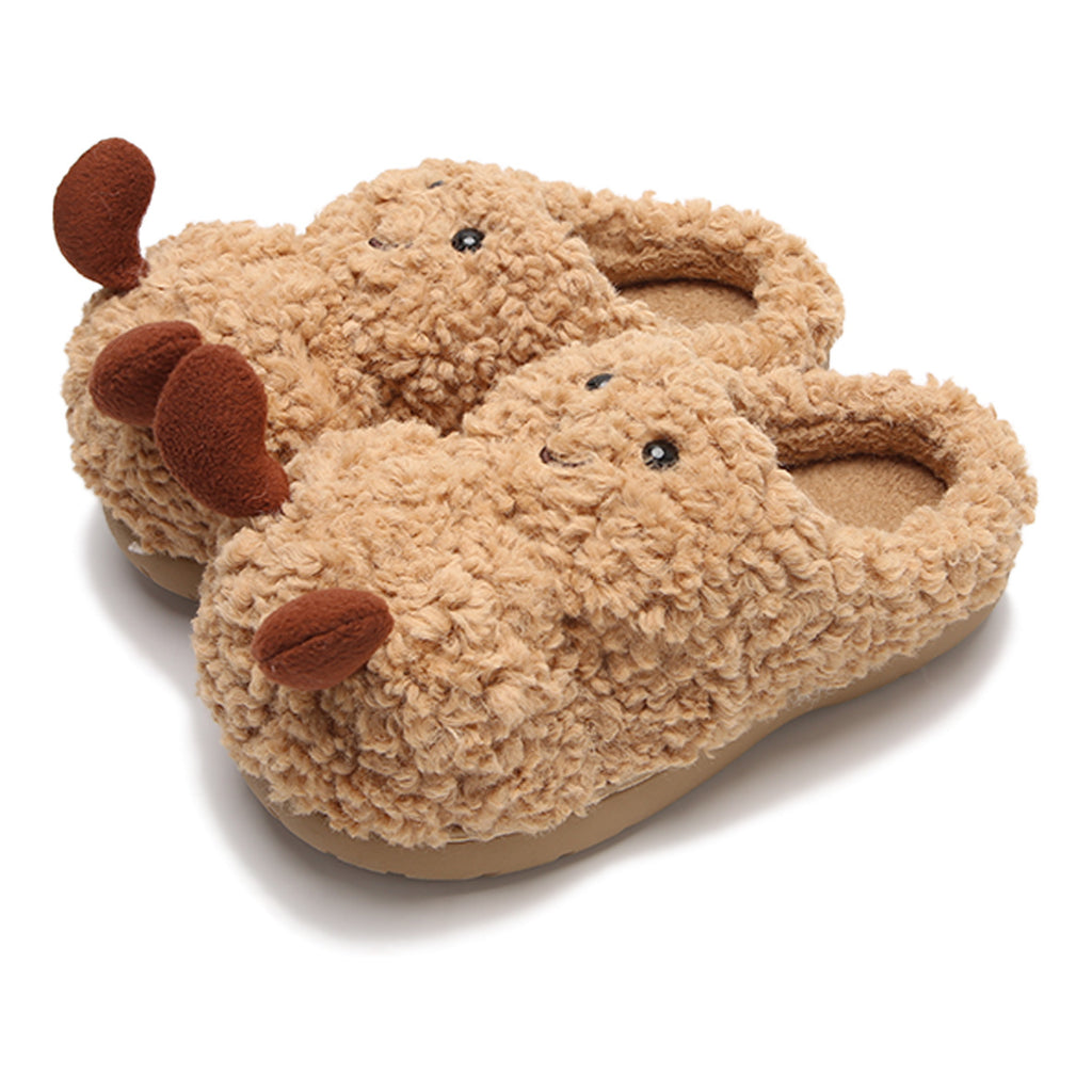Creative Fun Peanut Plush Warm Cotton Slippers for Women – Cozy Winter Indoor Home Shoes