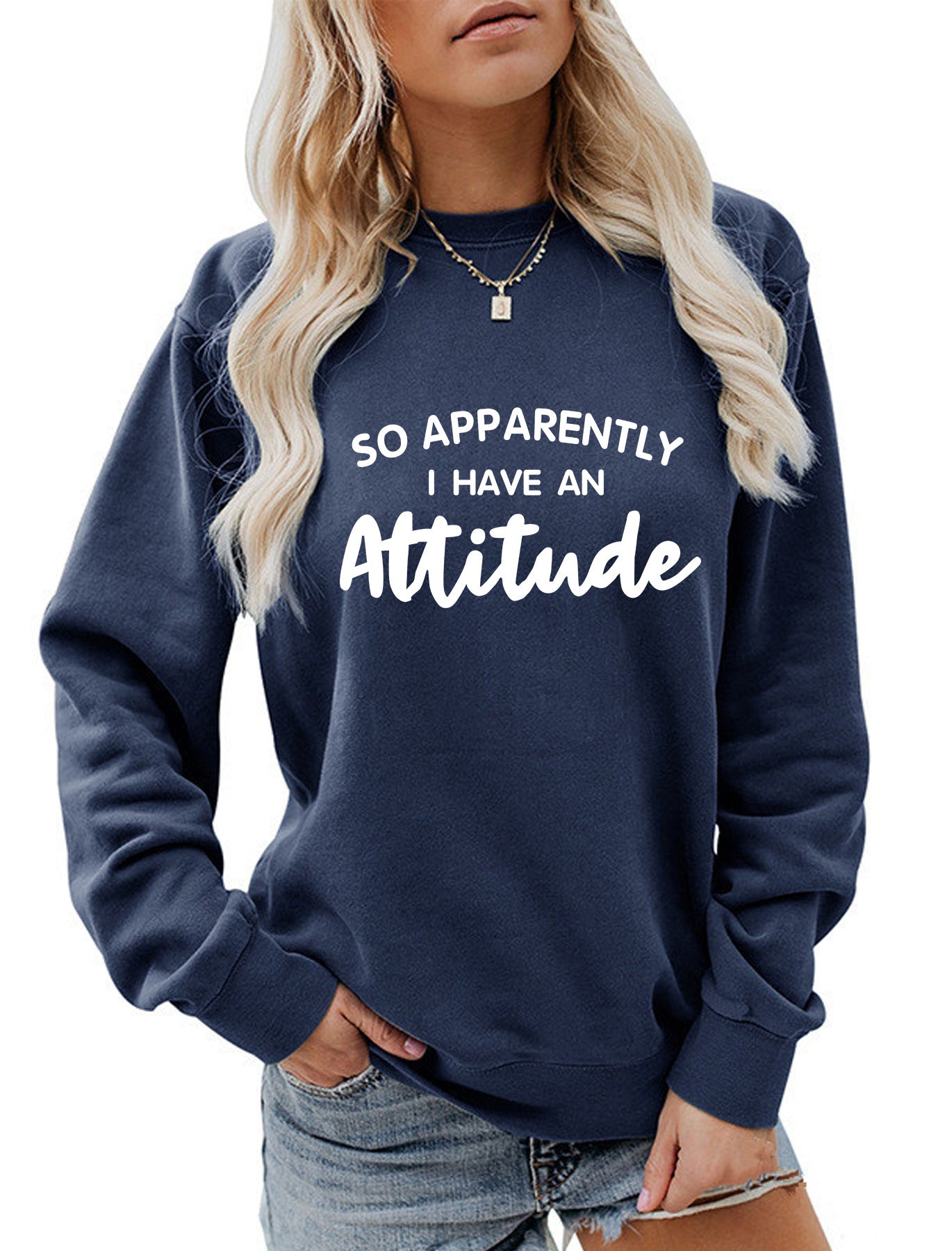 Velvet Round Neck Sweatshirt – Streetwear Slogan Style