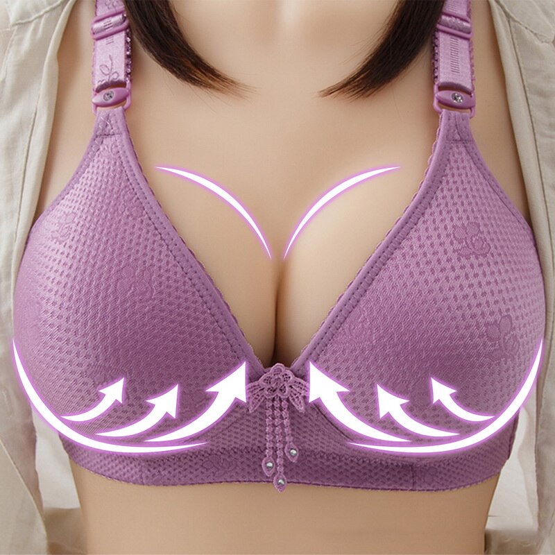 Fashion Bra – Seamless Front Button Push Up Lingerie for Women, Small Chest Support - La Charlottes