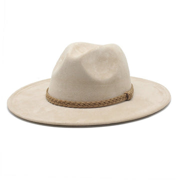 Western Cowboy Hat Sun Shade Sun Shield Hat Mens And Womens Suede Casual Versatile Knight Hat
