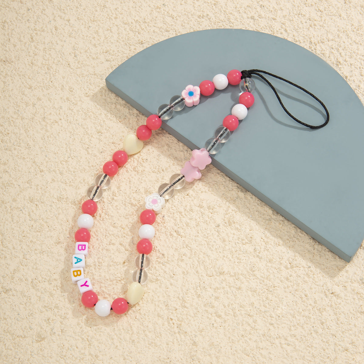 Fashion daisy acrylic letter bag, mobile phone hanging chain, - La Charlottes