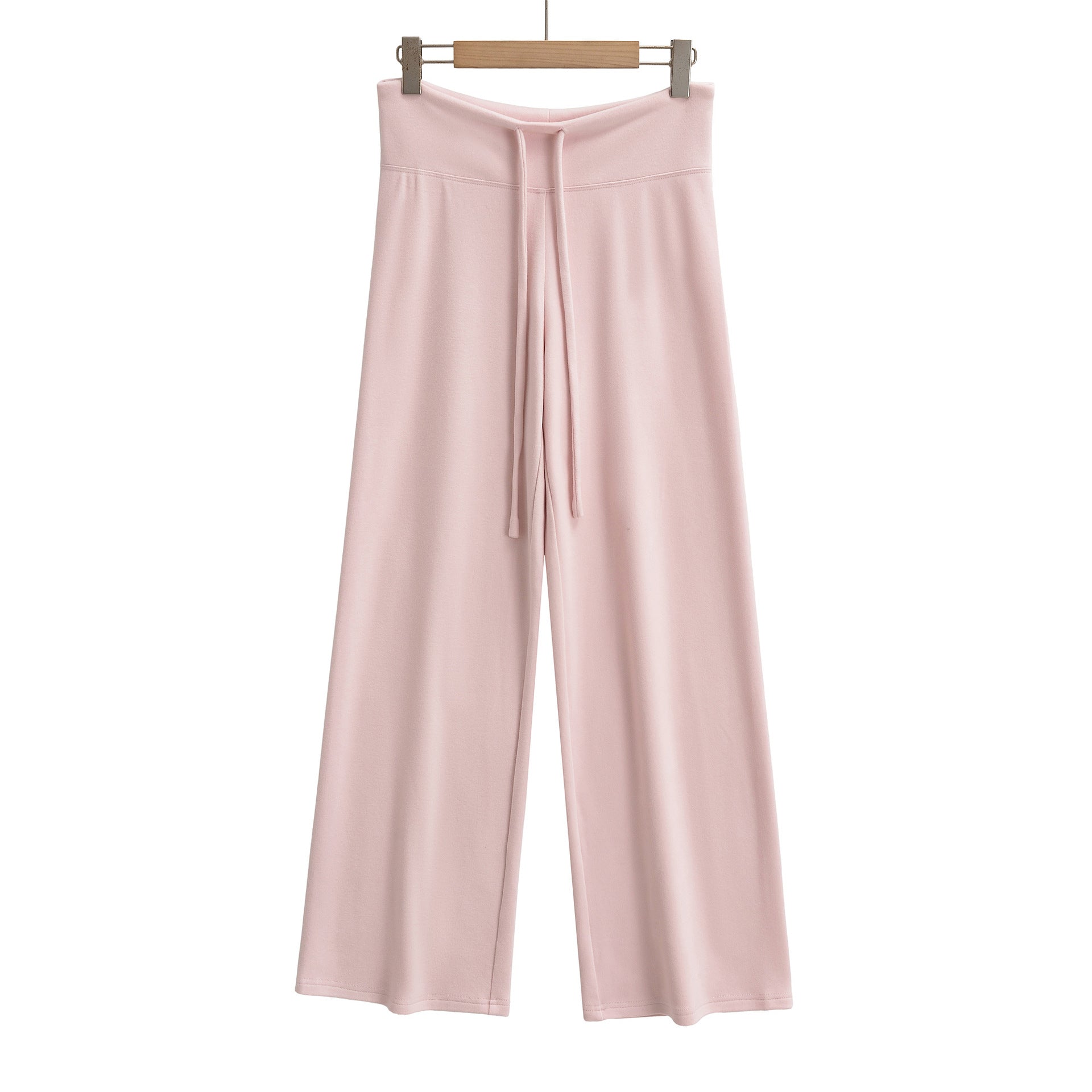 Drawstring loose wide leg straight leg pants - La Charlottes