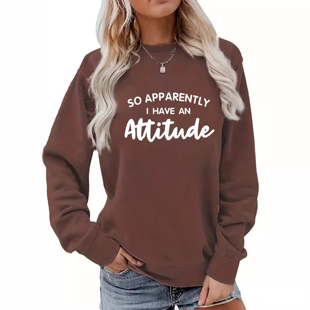 Velvet Round Neck Sweatshirt – Streetwear Slogan Style