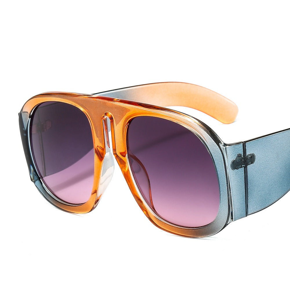 Contrast Color Oversized Sunglasses for Women | Trendy Street Shoot - La Charlottes