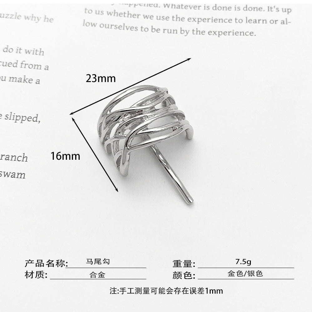 Japanese & Korean Fashion Hairpins – Elegant Metal Ponytail Hooks - La Charlottes