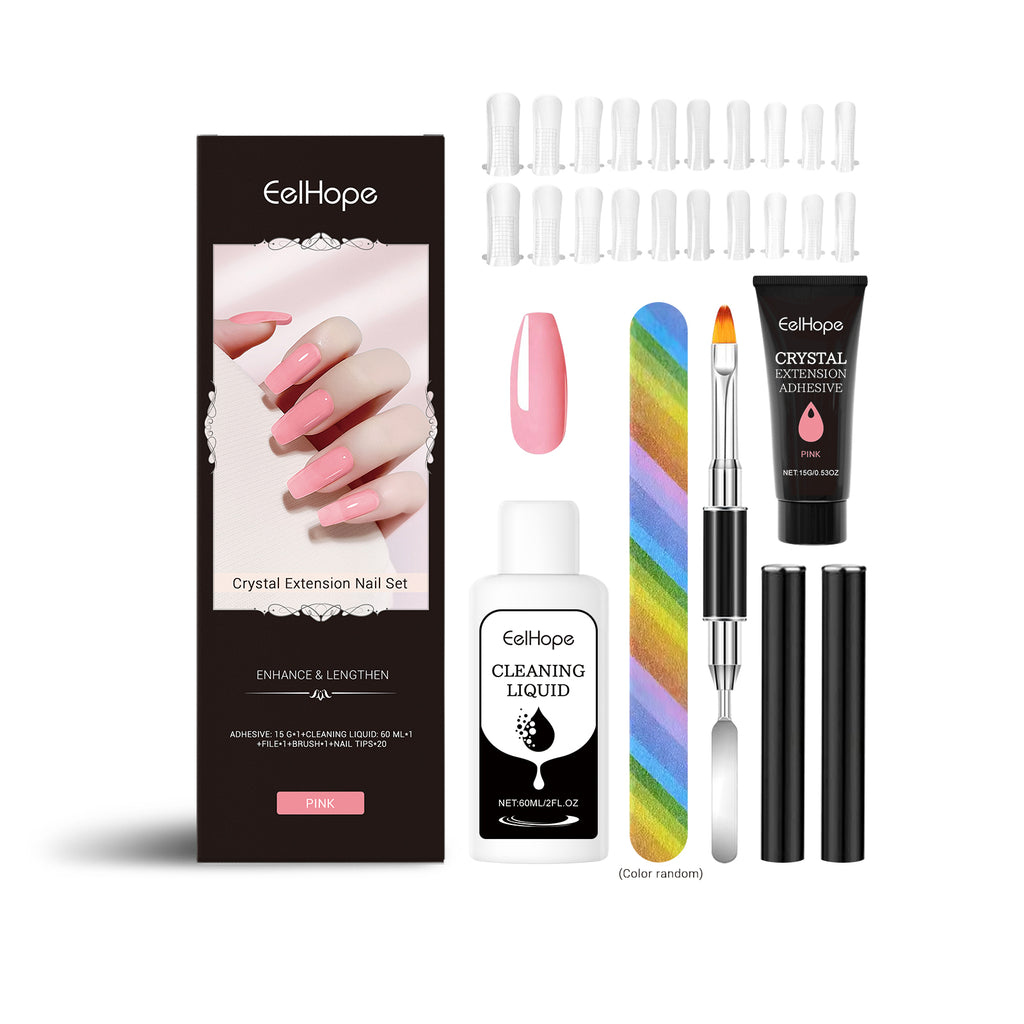 Crystal Extension Nail Set Nail Glue Simple Style Natural Three-Dimensional Modeling Nail Tool Set - La Charlottes