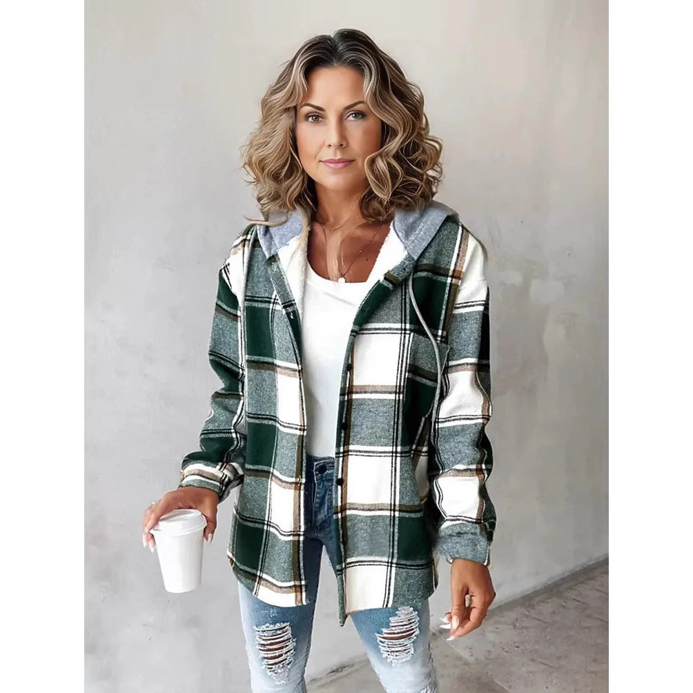 Women’s Oversized Plaid Jacket – Chic Autumn & Winter Layering Style
