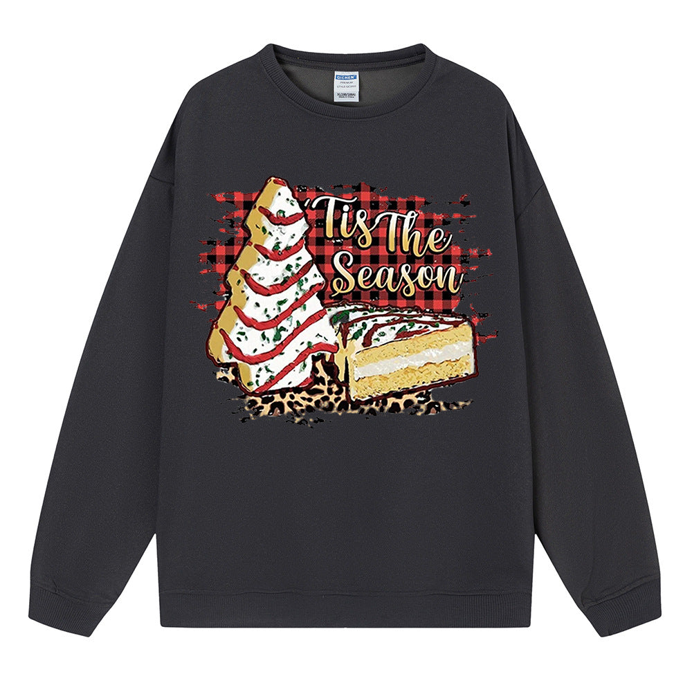 Cake print Christmas hoodie for ladies - La Charlottes