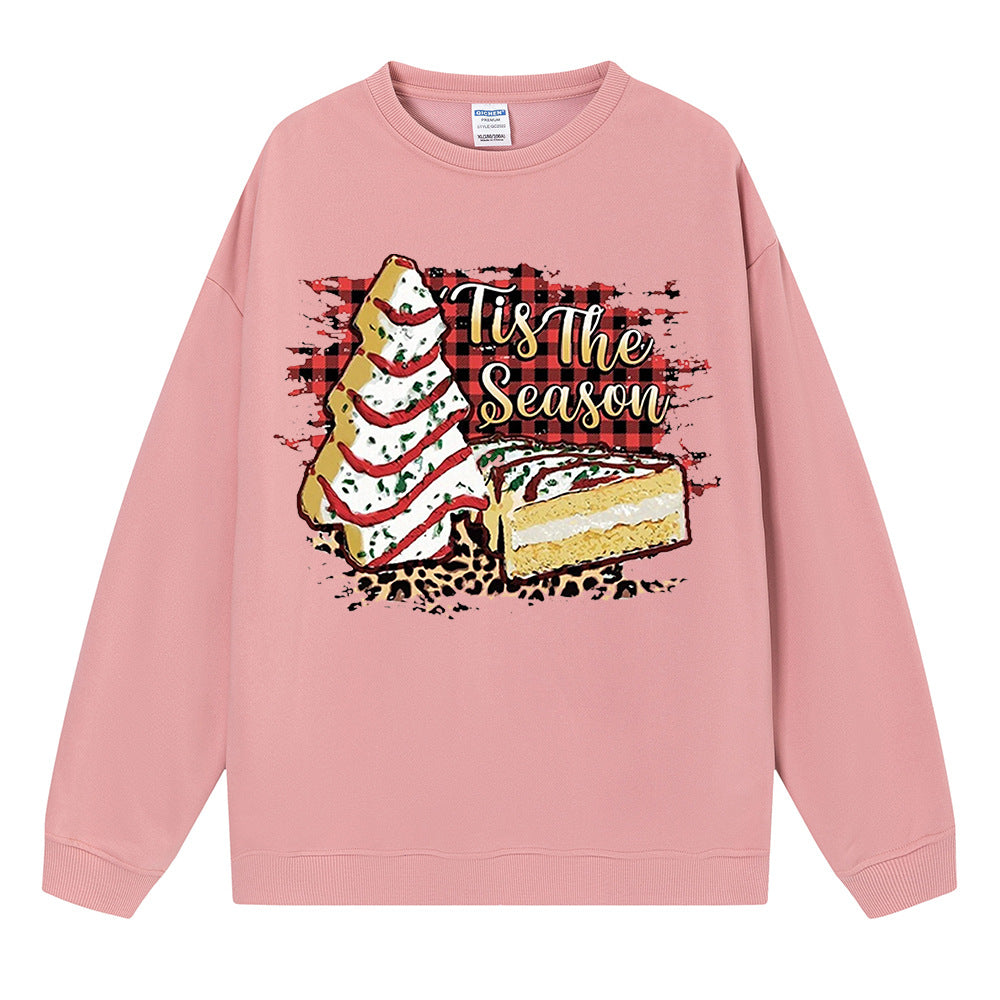 Cake print Christmas hoodie for ladies - La Charlottes