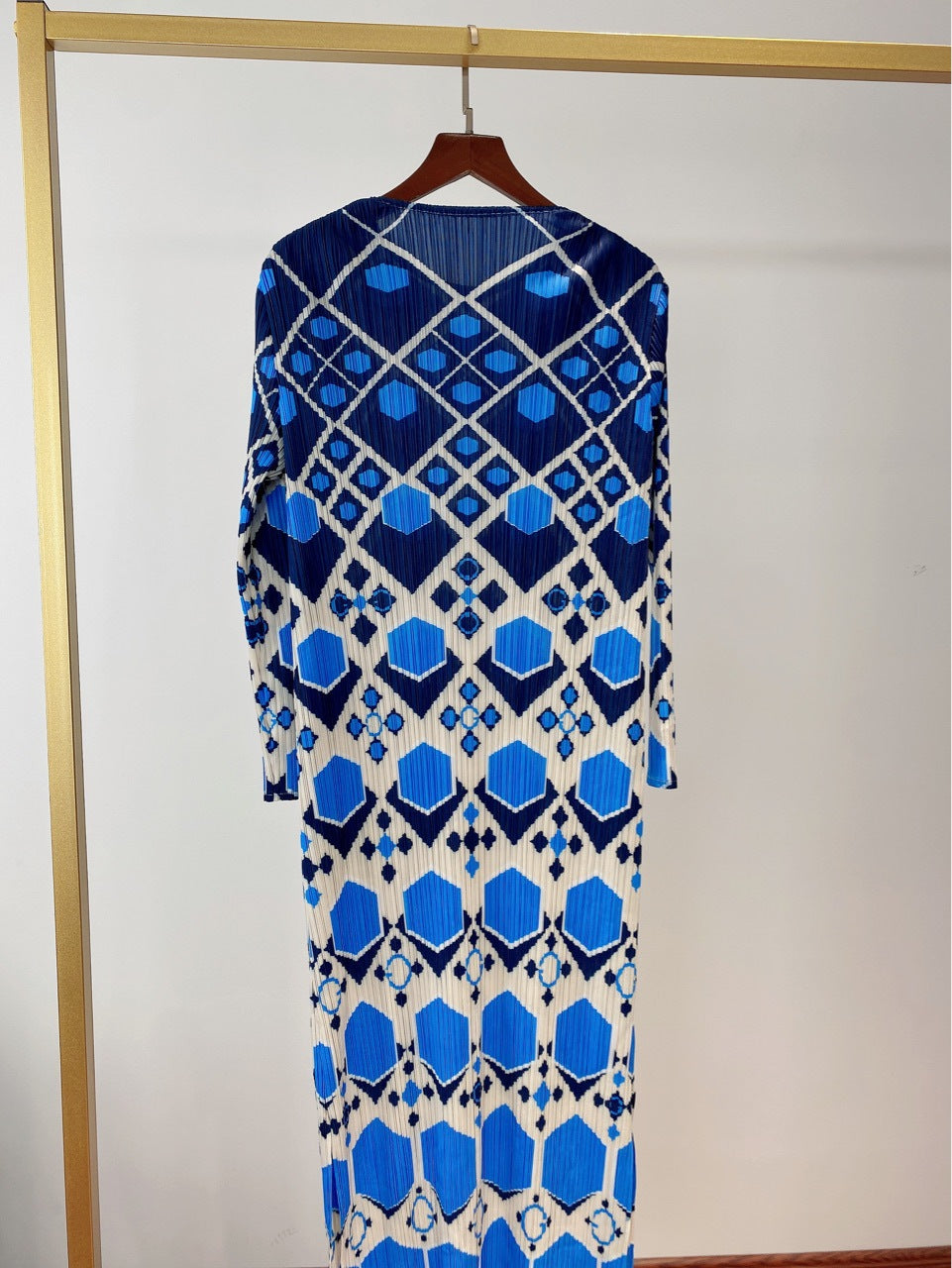 Ladies Crinkle Print Midi Dress