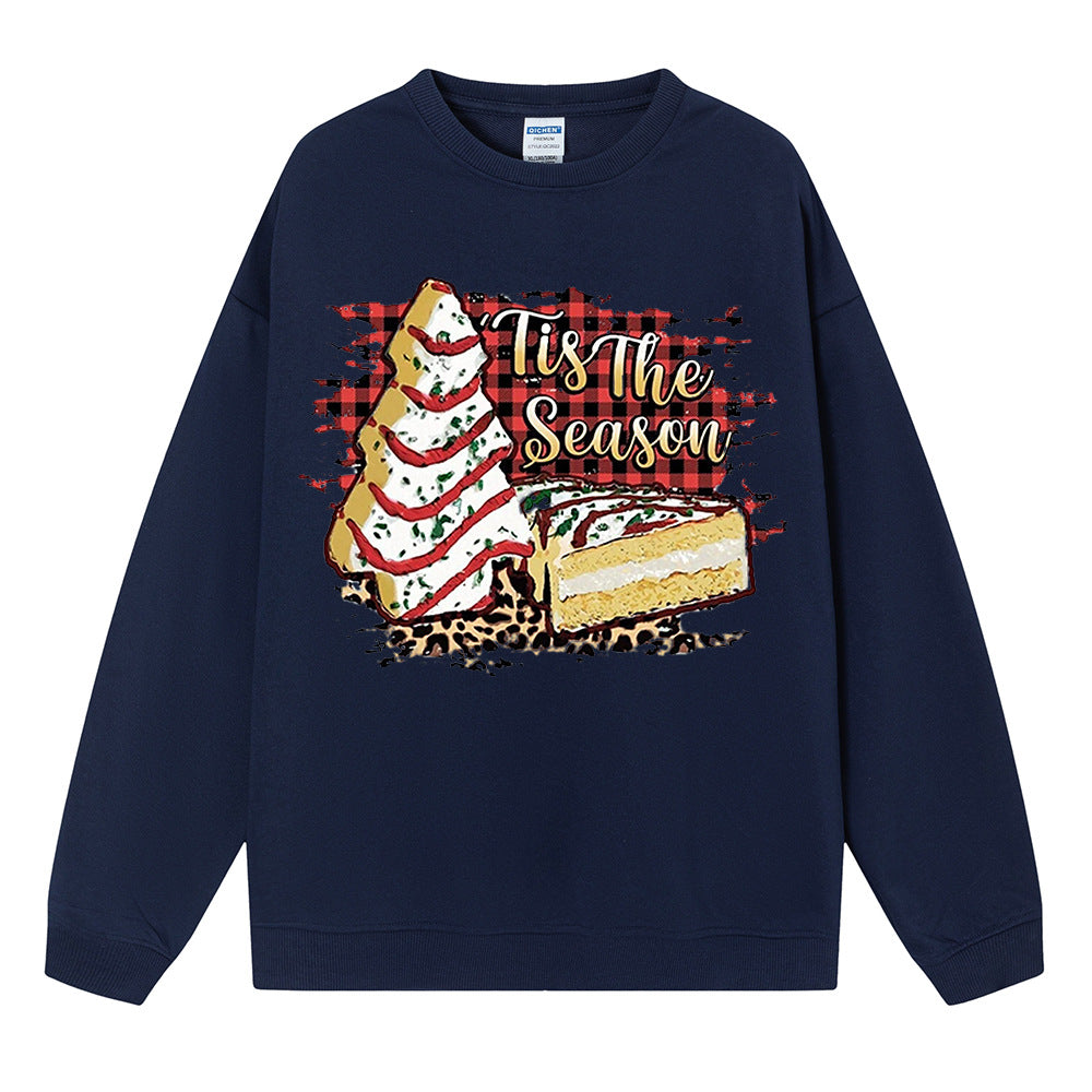 Cake print Christmas hoodie for ladies - La Charlottes