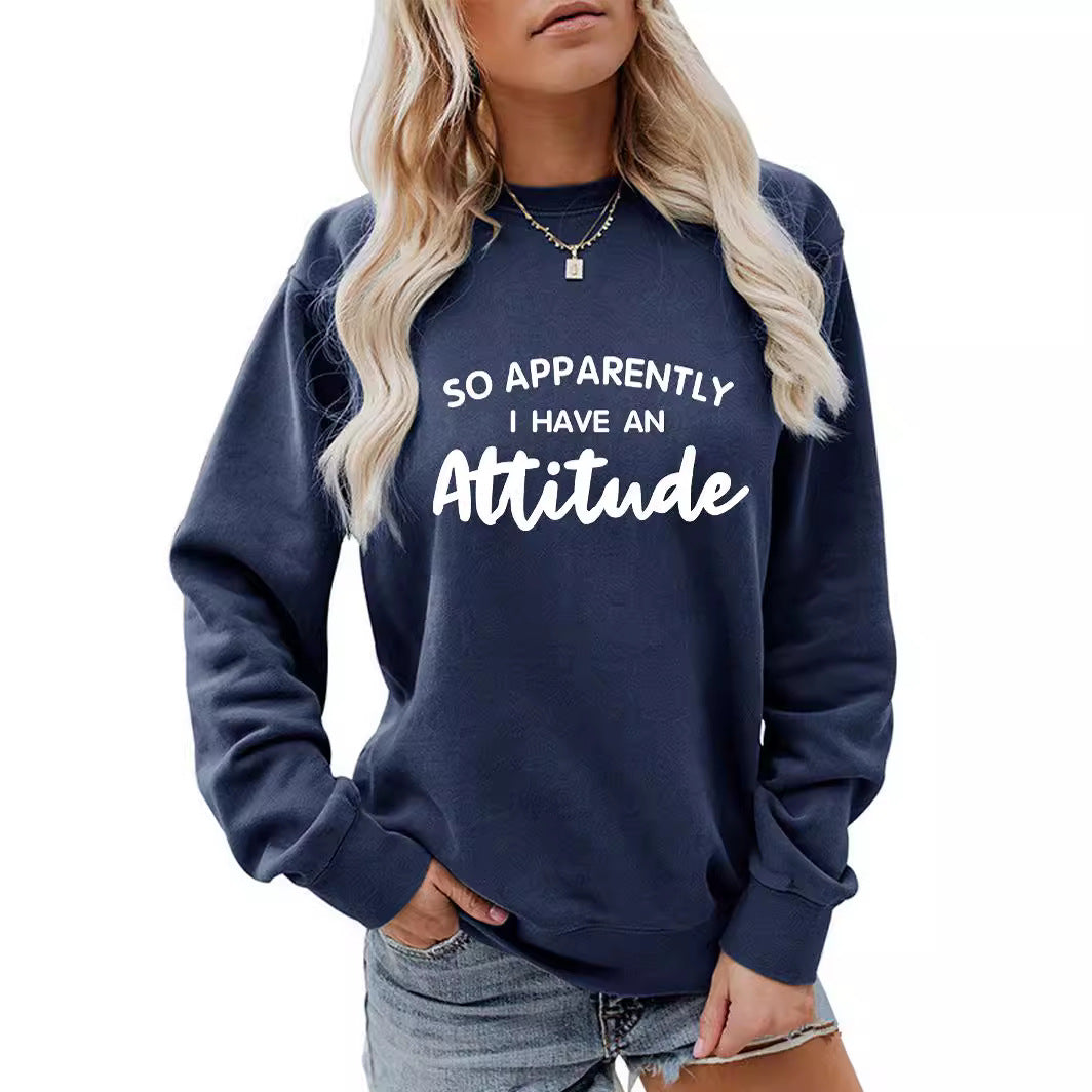Velvet Round Neck Sweatshirt – Streetwear Slogan Style