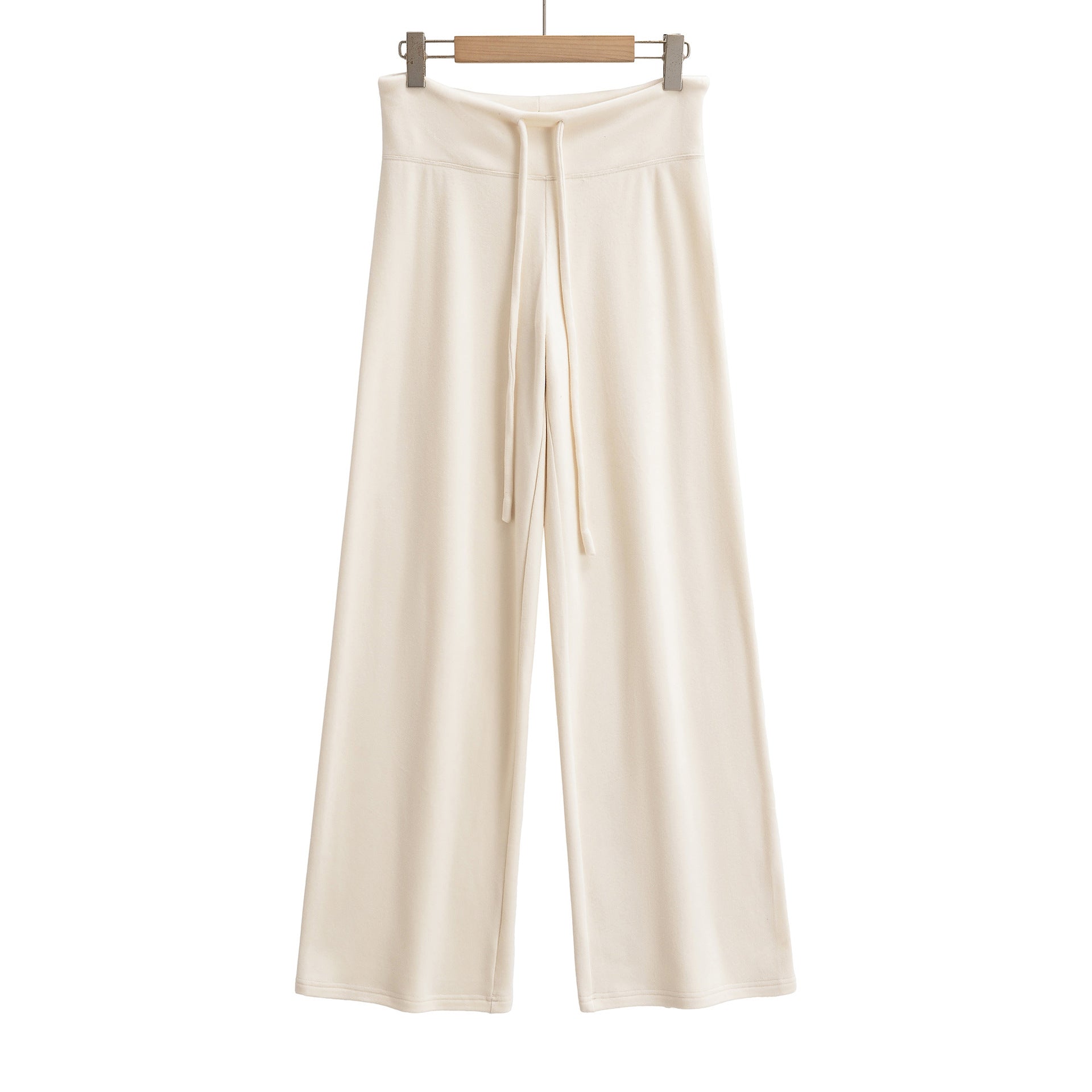 Drawstring loose wide leg straight leg pants - La Charlottes