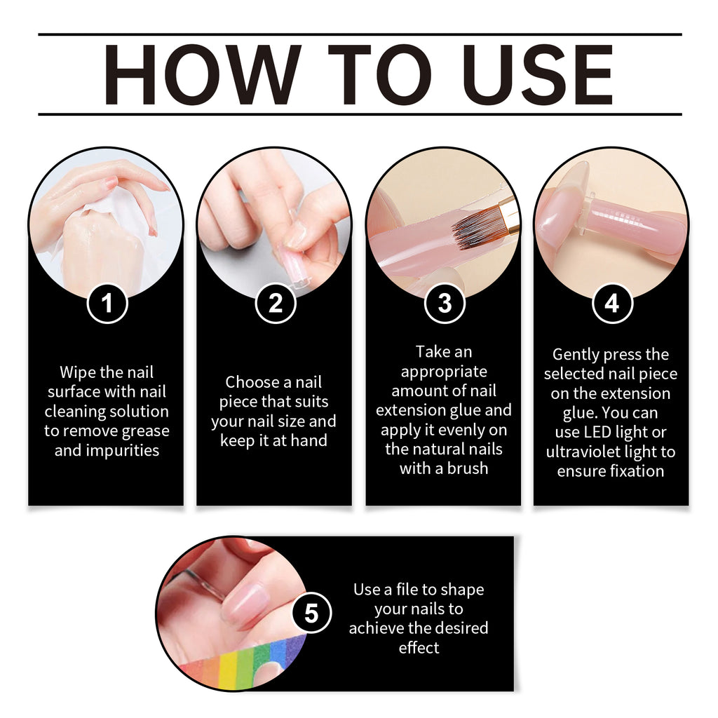 Crystal Extension Nail Set Nail Glue Simple Style Natural Three-Dimensional Modeling Nail Tool Set - La Charlottes