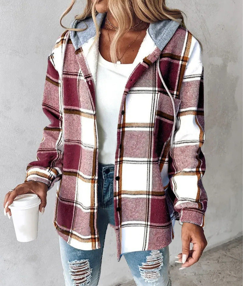 Women’s Oversized Plaid Jacket – Chic Autumn & Winter Layering Style
