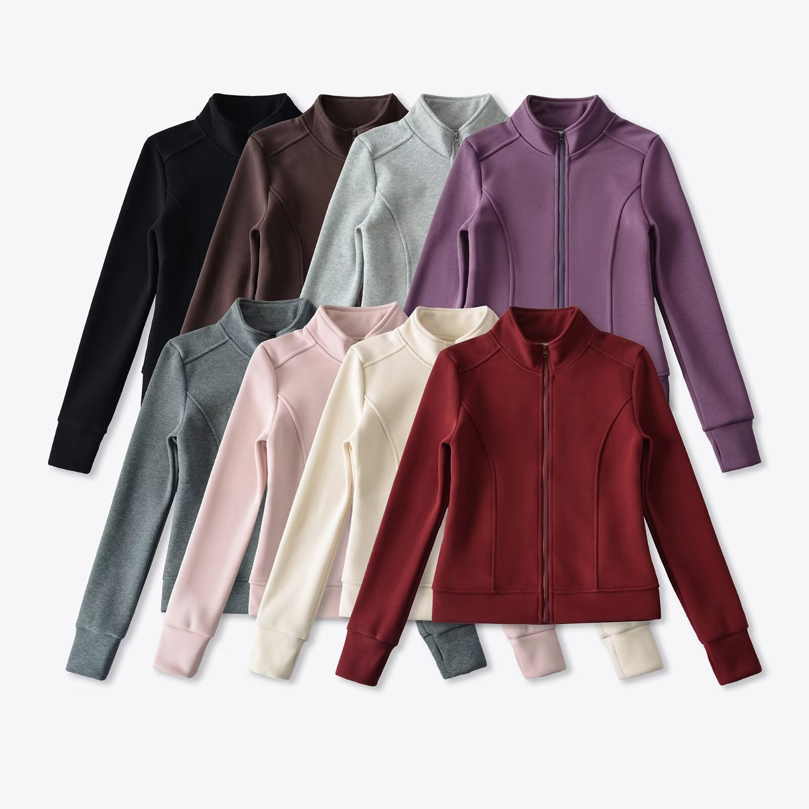 Luxury Stand-Up Collar Hoodie | Slim Fit Zipper Jacket