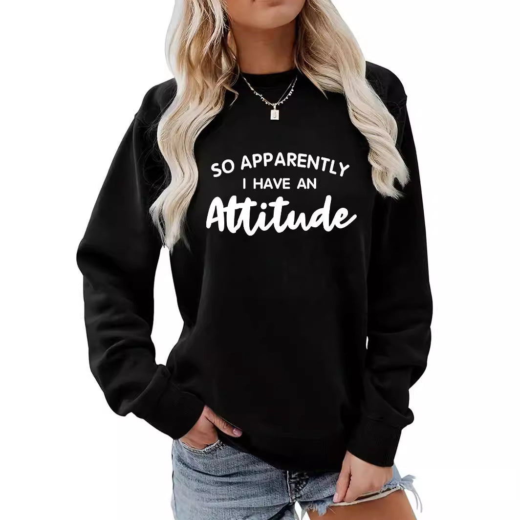 Velvet Round Neck Sweatshirt – Streetwear Slogan Style