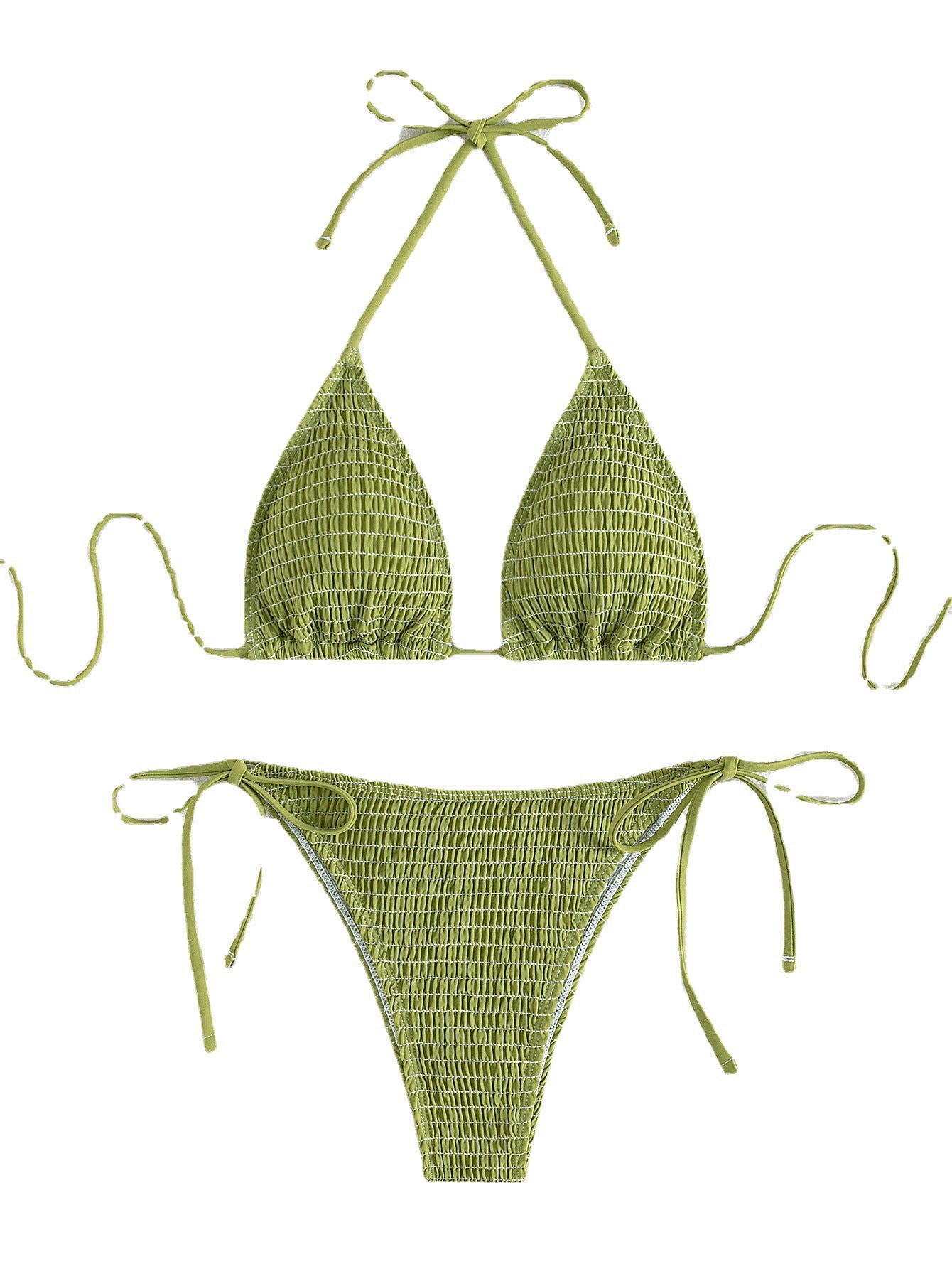 Turn heads with our Printed Lace-Up Triangle Bikini, designed for women who love confidence and style. - La Charlottes