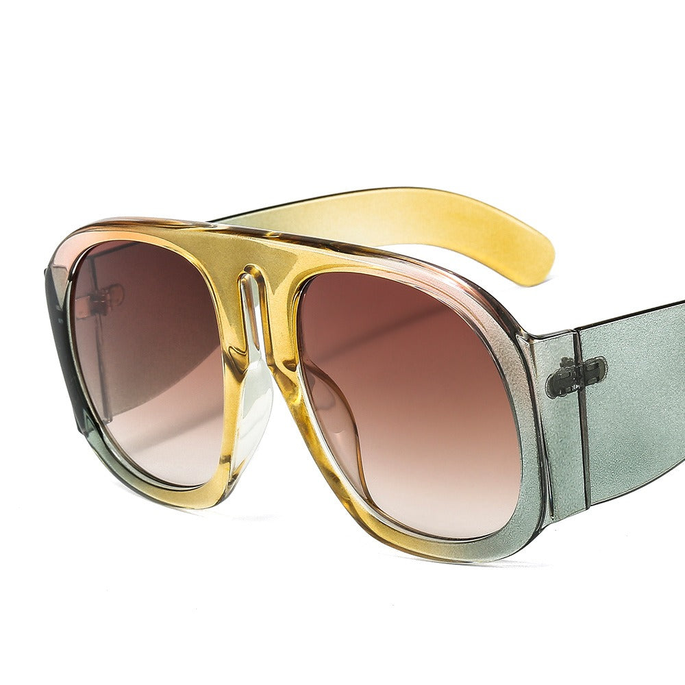 Contrast Color Oversized Sunglasses for Women | Trendy Street Shoot - La Charlottes