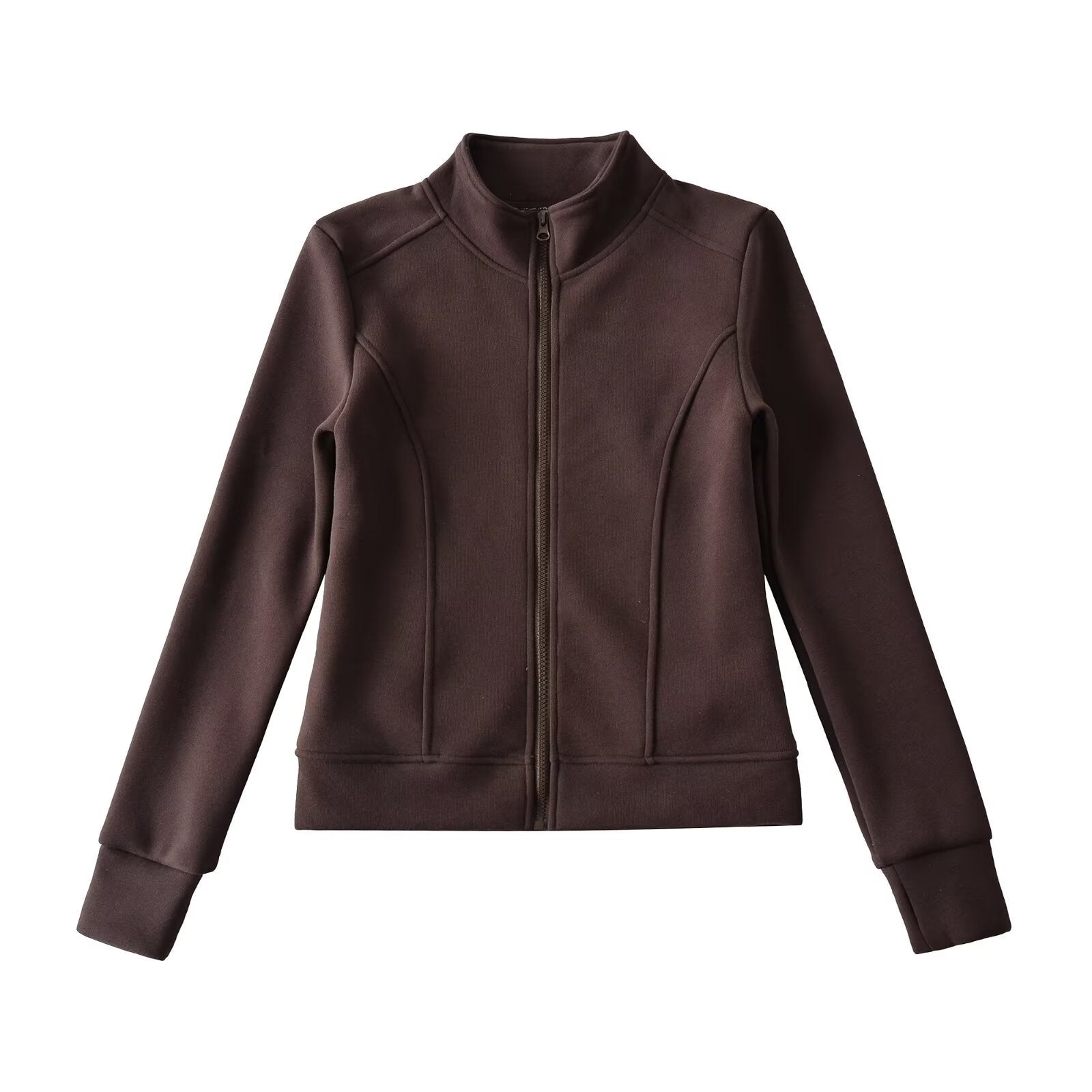 Luxury Stand-Up Collar Hoodie | Slim Fit Zipper Jacket