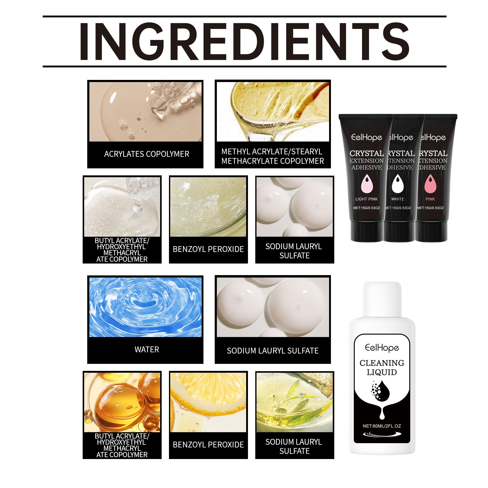 Crystal Extension Nail Set Nail Glue Simple Style Natural Three-Dimensional Modeling Nail Tool Set - La Charlottes