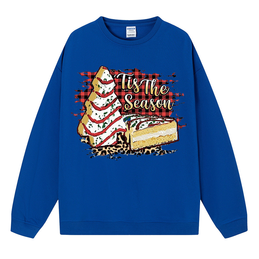 Cake print Christmas hoodie for ladies - La Charlottes