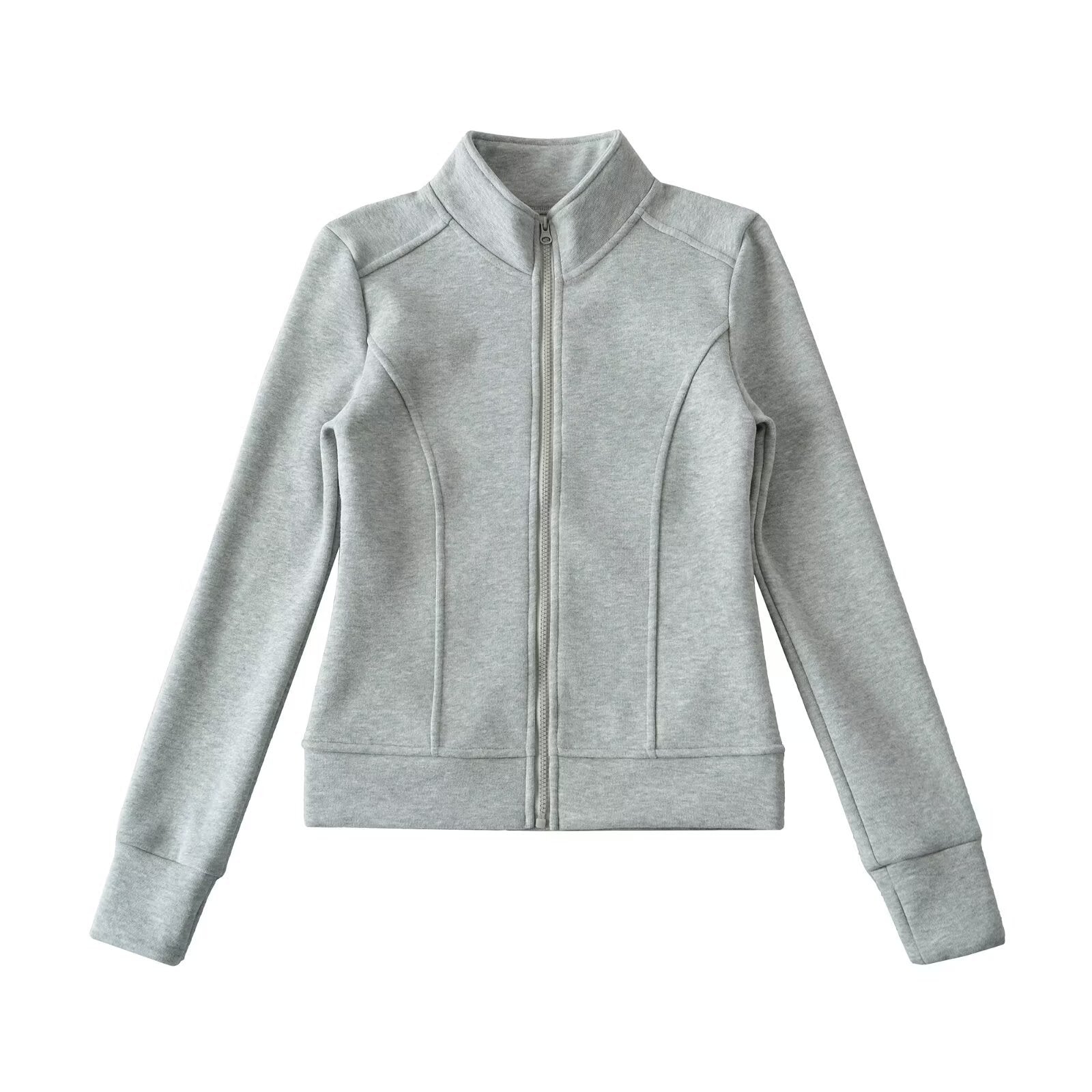 Luxury Stand-Up Collar Hoodie | Slim Fit Zipper Jacket