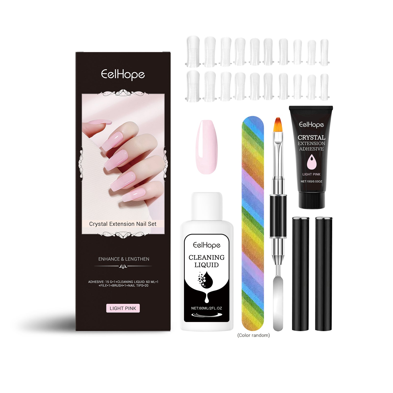 Crystal Extension Nail Set Nail Glue Simple Style Natural Three-Dimensional Modeling Nail Tool Set - La Charlottes