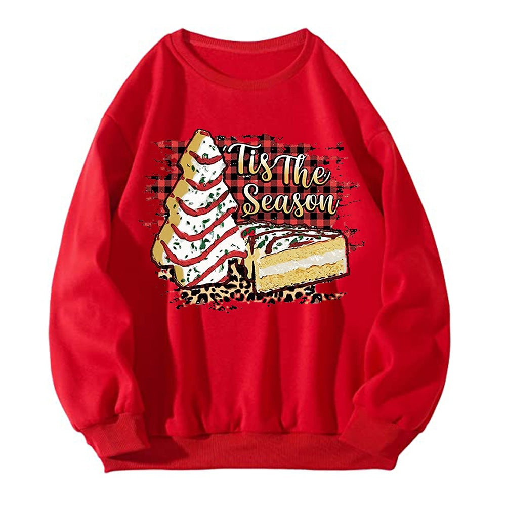 Cake print Christmas hoodie for ladies - La Charlottes