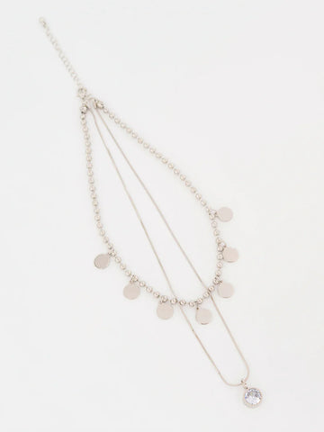 Disc Pearl Pendant Necklace