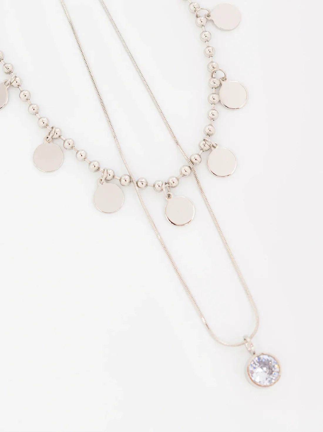 Disc Pearl Pendant Necklace