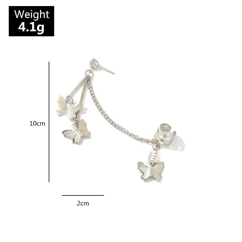Butterfly Hanging Ear Cuffs - La Charlottes